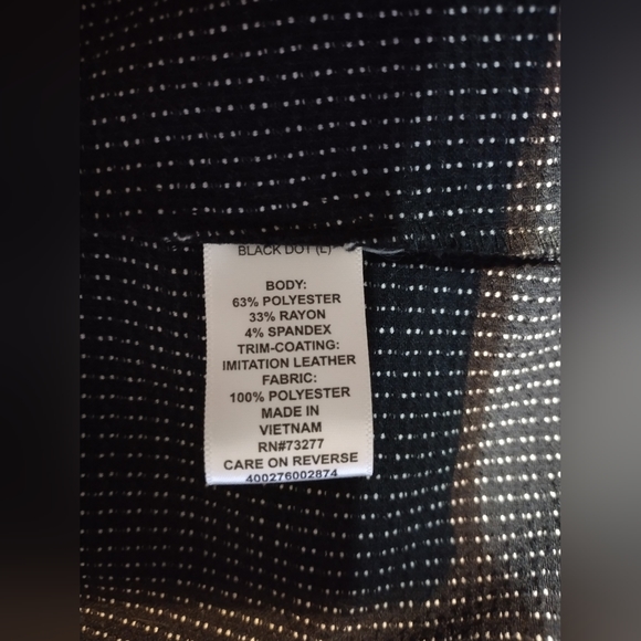 ELLE Black Casual Skirt w. 2 front Pockets Sz L NWOT - Picture 4 of 6